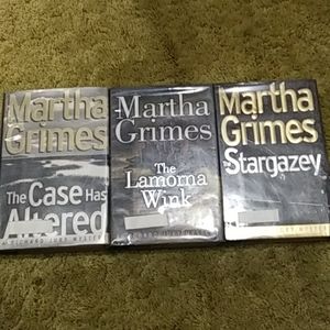3 Martha Grimes Detective Fiction Hardcover Books